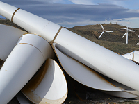 Windmill Turbine Blades  Buried in Wyoming Landfill